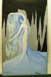 SYMBOLISME ART NOUVEAU BELLE GOUACHE 