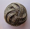 VINTAGE MARCASITE SWIRL BROOCH BY MIRACLE 