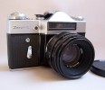 VINTAGE  ZENIT-E  CAMERA with HELIOS 44-2  2/58 LENS - 35mm film 