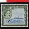 Gambia QE II   10s SG 184  Unmounted mint 1953 scarce Clean 