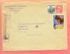 1937 SPAIN BARCELONA CENSORED CIVIL WAR COVER WITH LABEL TO USA *NICE  