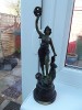 VINTAGE PAINTED SPELTER FIGURE OF 'L'INDUSTRIE' 