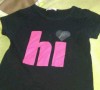 Funky 'Hi/Bye' t-shirt top size 8/10 