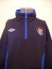 XL BOYS GLASGOW RANGERS OFFICIAL UMBRO 1/2 ZIP JACKET 