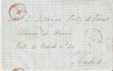 114)  SPAIN  1870  COVER   to  MADRID   STAMPS ON THE  BACKSIDE  !!! 