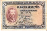 BANK NOTE FROM SPAIN 25 PTAS 1926 FCO. XAVIER  SERIE B  DIFFICULT!! 