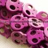 Purple Howlite Turquoise Gemstone Skull Loose Beads 16