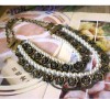 Vintage Multilayers Pearl Flower Beads Pendant Bib Double Chain Choker Necklace 