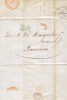 Prefilatelia año 1853 carta de Marsella a Barcelona Recargo 6ms