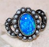 Blue Fire Opal & Seed Pearl 925 Solid Sterling Silver Filigree Ring Sz 6.5 | eBay</title><meta name=