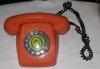 Altes Telefon  - orange  