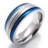 Men's Women's Blue Silver Stainless Steel Ring Size 12 | eBay</title><meta name=