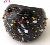 1pc black handwork painting polychrome speckle Murano Lampwork Glass ring r317 | eBay</title><meta name=