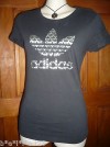 ADIDAS BLACK S/S COTTON T SHIRT~SZ S/M~6/8~CHEST 34' 