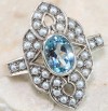 Natural Aquamarine Seed Pearl 925 Sterling Silver Victorian Style Ring Sz 6.5: | eBay</title><meta name=