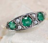 Natural Emerald & Seed Pearl 925 Solid Sterling Silver Filigree Ring Sz 6.75 | eBay</title><meta name=