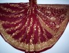 Exclusive Grand Indian Glittery Dark Meroon Sari Fabric | eBay</title><meta name=