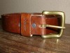 CARHARTT TOP GRAIN GENUINE LEATHER BELT SIZE 32 BROWN MADE USA 