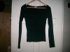 Mango black scoop neck top long sleeve size M 