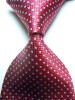 NEW 100%Silk WOVEN JACQUARD classic Men's Red speckle Tie Necktie   