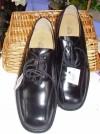 Brand New! Mens Black Nappa Leather Shoes With Padded Leather Insole Size 9 (43) 