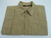 MENS QUICKSILVER SHORT SLEEVE KHAKI BEIGE CHECK COTTON SHIRT SIZE M MEDIUM 