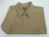 MENS QUIKSILVER SHORT SLEEVE FINE CHECK KHAKI BEIGE SOFT SUMMER SHIRT SIZE M  