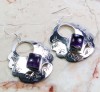 AMETHYST & 925 SILVER HOOK EARRINGS :48mm; (EA9816) | eBay</title><meta name=