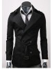 CASUAL DOUBLE BREASTED COAT SLIM FIT BLACK M 1284 | eBay</title><meta name=