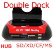 Doble Dual DISCO DURO SATA dock HDD Estacion Docking Base station-SD/CF | eBay</title><meta name=