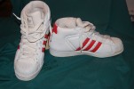 Vintage (1997) White, Red Stripes Adidas Pro Model 9.5M Leather hitop Shelltoes | eBay</title><meta name=