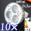 10 X HIGH POWER 9W LED SPOT LAMPE Strahler Licht MR16 3X3W WARMWEISS 12V | eBay</title><meta name=