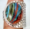 8.88cts adjustable RAINBOW CALSILICA OVAL 925 STERLING SILVER ARTISAN RING B9650 | eBay</title><meta name=