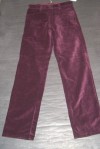 Plum Coloured Velvet Straight Trousers 28