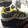  Infant Boys Next Yellow And Blue Trainers Shoes Size 5 Ex Condition 