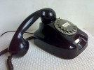 SIEMENS -HALSKE WÄHLSCHEIBE TELEFON SCHWARZ TELEPHONE OLD PHONE 1961.BAUHAUS ÄRA