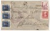  1939 SPAIN TO ARGENTINA CIVIL WAR REGISTERED CENSORED COVER, FANTASTIC FRANKING 