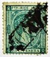  1878 PUERTO RICO Spanish Y&T#20º USED 25c bluish green OLD POSTMARK CERTIF. 