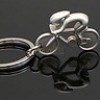  New Bicycle bike keychain keyring key chain Great Gift Silver Key Chains 