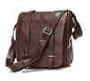  Real Vintage tan Leather Unisex Messenger Bag Shoulder bag Handbag Free ship 