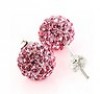  Shamballa earrings 10mm Crystal Pave Disco Ball Shamballa beads CJE055 