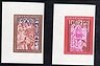  French Andorra Oct 1969 Frescoes imperf MNH Scott 192,194 Edifil 218,220 