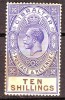 GIBRALTAR 1925 10s, 10/- nuevo , MG, KGV