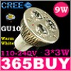  9W GU10 110V-240V High Power 3x3W CREE Warm White LED Spot Light Bulb Lamp 