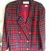  WOMEN'S VINTAGE RED TARTAN JACKET! PERFECT CONDITION! ALEXA CHUNG STYLE! 