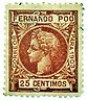  1903 FERNANDO POO Spanish Y&T#118(*) MNG 25c reddish brown 