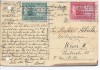 Spain 1929 postcard to Vienna, 1c & 25c Seville Barcelona Exhibitions