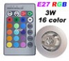  3W RGB E27 led bulb indoor lamp spot light 16 Color changing +IR Remote Control 