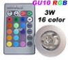  3W RGB GU10 led bulb indoor lamp spot light 16 Color changing +IR Remote Control 