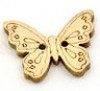  100 Butterfly 2 Holes Wood Sewing Buttons 23x18mm 